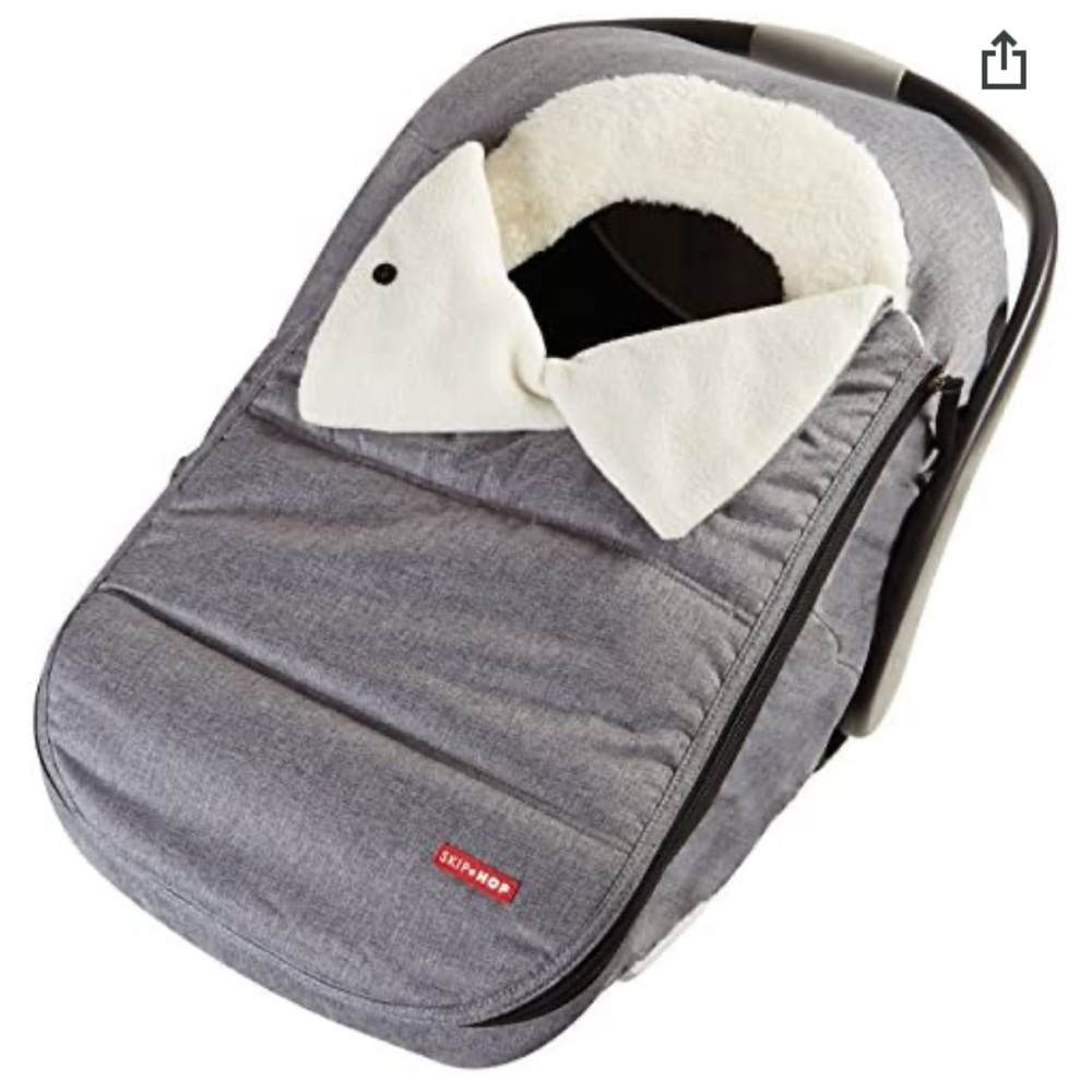 Skiphop carseat cover feather grey.
